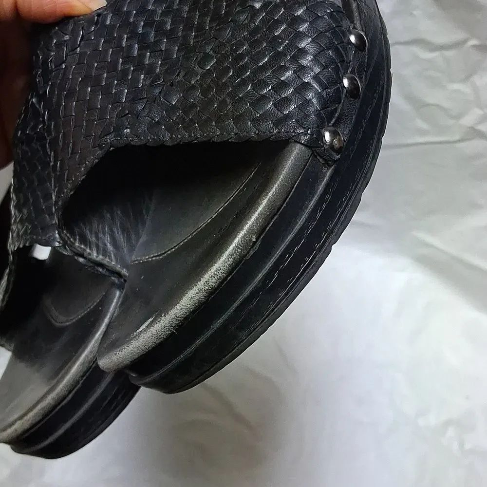 Dansko Black Woven Slide Sandals EU 43 US 11 Preowned - Picture 8 of 15